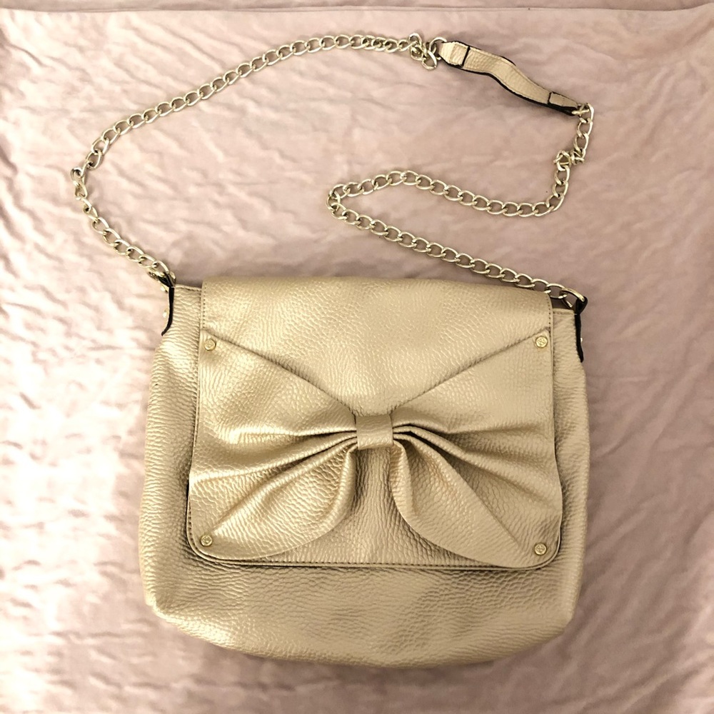 Sam & Libby Gold Bow Chain Purse